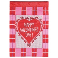 2pk -Flag Happy Valentines Polyester 13x18 - (Pack of 2)