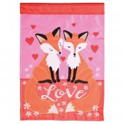 2pk -Flag Love Foxes Polyester 13x18 - (Pack of 2)