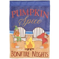 2pk -Flag Fall Beach Bonfire Polyester 13x18 - (Pack of 2)