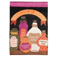 2pk -Flag Witches Brew Polyester 13x18 - (Pack of 2)