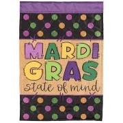 2pk -Flag Mardi Gras State Of Mind 13x18 - (Pack of 2) 2pk -Flag Mardi Gras State Of Mind 13x18 - (Pack of 2)