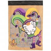 2pk -Flag Gnome Its Mardi Gras Yall 13x18 - (Pack of 2)