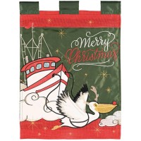 2pk -Flag Shrimp Boat Pelican Polyester 13x18 - (Pack of 2)