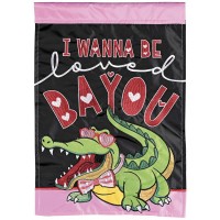 2pk -Flag Alligator I Wanna Be Loved 13x18 - (Pack of 2)