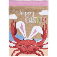 2pk -Flag Crab Happy Easter 13x18 - (Pack of 2)