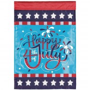 2pk -Flag Happy 4th Of July 13x18 - (Pack of 2)