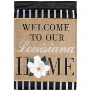 2pk -Flag Welcome To Our Louisiana Home 13x18 - (Pack of 2)