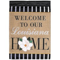 2pk -Flag Welcome To Our Louisiana Home 13x18 - (Pack of 2)