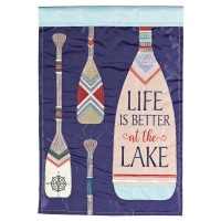 2pk -Flag Life Is Better At The Lake 13x18 - (Pack of 2)