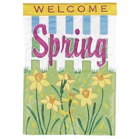 2pk -Flag Welcome Spring Daffodils 13x18 - (Pack of 2)