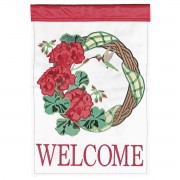 2pk -Flag Welcome Geranium 13x18 - (Pack of 2)