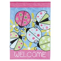 2pk -Flag Welcome Ladybugs 13x18 - (Pack of 2) 2pk -Flag Welcome Ladybugs 13x18 - (Pack of 2)