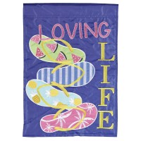 2pk -Flag Loving Flip Flop Life 13x18 - (Pack of 2)