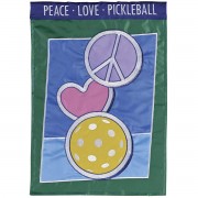 2pk -Flag Peace Love Pickleball 13x18 - (Pack of 2)