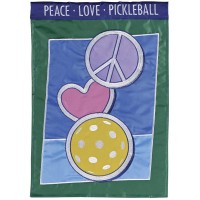 2pk -Flag Peace Love Pickleball 13x18 - (Pack of 2)