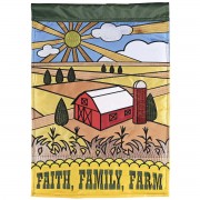 2pk -Flag Barn Faith Family Farm 13x18 - (Pack of 2) 2pk -Flag Barn Faith Family Farm 13x18 - (Pack of 2)