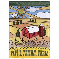 2pk -Flag Barn Faith Family Farm 13x18 - (Pack of 2)