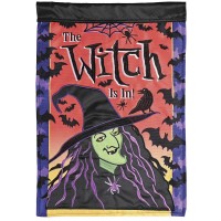 2pk -Flag The Witch Is In 13x18 - (Pack of 2) 2pk -Flag The Witch Is In 13x18 - (Pack of 2)