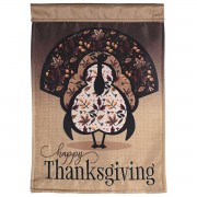 2pk -Flag Turkey Happy Thanksgiving 13x18 - (Pack of 2)