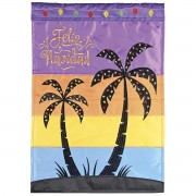 2pk -Flag Palm Tree Feliz Navidad 13x18 - (Pack of 2) 2pk -Flag Palm Tree Feliz Navidad 13x18 - (Pack of 2)