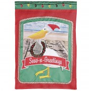 2pk -Flag Seas And Greetings Pelican 13x18 - (Pack of 2)