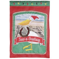 2pk -Flag Seas And Greetings Pelican 13x18 - (Pack of 2)