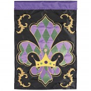 2pk -Flag Regal Fleur De Lis 13x18 - (Pack of 2)