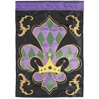 2pk -Flag Regal Fleur De Lis 13x18 - (Pack of 2)