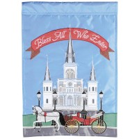 2pk -Flag St Louis Cathedral Bless All 13x18 - (Pack of 2)
