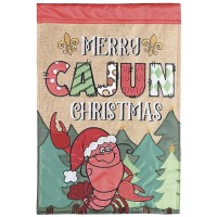 2pk -Flag Crawfish Merry Cajun Christmas - (Pack of 2)