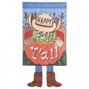 2pk -Crazy Leg Happy Fall YAll Pumpkins - (Pack of 2)