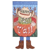 2pk -Crazy Leg Happy Fall YAll Pumpkins - (Pack of 2)