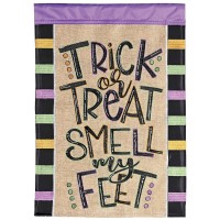 2pk -Flag Trick Or Treat Smell My Feet 13x18 - (Pack of 2)