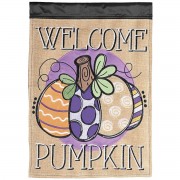 2pk -Flag Welcome Pumpkin 13x18 - (Pack of 2) 2pk -Flag Welcome Pumpkin 13x18 - (Pack of 2)