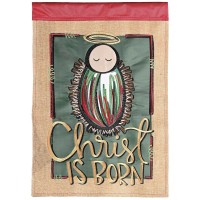 2pk -Flag Christ Is Born 13x18 - (Pack of 2) 2pk -Flag Christ Is Born 13x18 - (Pack of 2)