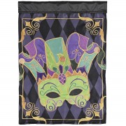 2pk -Flag Regal Mardi Gras Mask 13x18 - (Pack of 2)