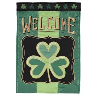 2pk -Flag Shamrock Welcome 13x18 - (Pack of 2) 2pk -Flag Shamrock Welcome 13x18 - (Pack of 2)