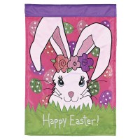 2pk -Flag Bunny Happy Easter 13x18 - (Pack of 2)