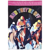 2pk -Flag And They're Off 13x18 - (Pack of 2) 2pk -Flag And They're Off 13x18 - (Pack of 2)