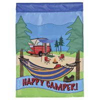 2pk -Flag Happy Camper 13x18 - (Pack of 2)