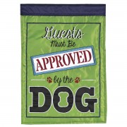 2pk -Flag Guest Must Be Approved By Dog 13x18 - (Pack of 2)