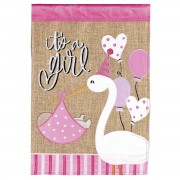 2pk -Flag It Is A Girl 13x18 - (Pack of 2)