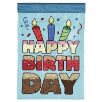 2pk -Flag Happy Birthday 13x18 - (Pack of 2)