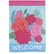 2pk -Flag Welcome Flowers 13x18 - (Pack of 2)