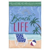 2pk -Flag Beach Life Palm Tree 13x18 - (Pack of 2)