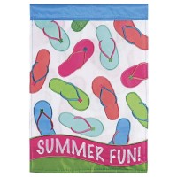 2pk -Flag Summer Fun Flip Flops 13x18 - (Pack of 2)