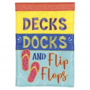2pk -Flag Deck Docks And Flip Flops 13x18 - (Pack of 2)
