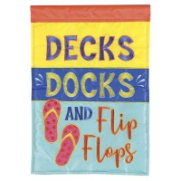 2pk -Flag Deck Docks And Flip Flops 13x18 - (Pack of 2)