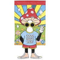 2pk -Crazy Leg Mushroom Good Vibes Only 13x18 - (Pack of 2)