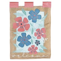 2pk -Flag Welcome Flowers 13x18 - (Pack of 2)